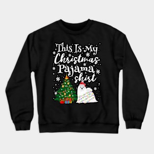 This is my Christmas Pajama Shirt Maltese Lover Dog Crewneck Sweatshirt